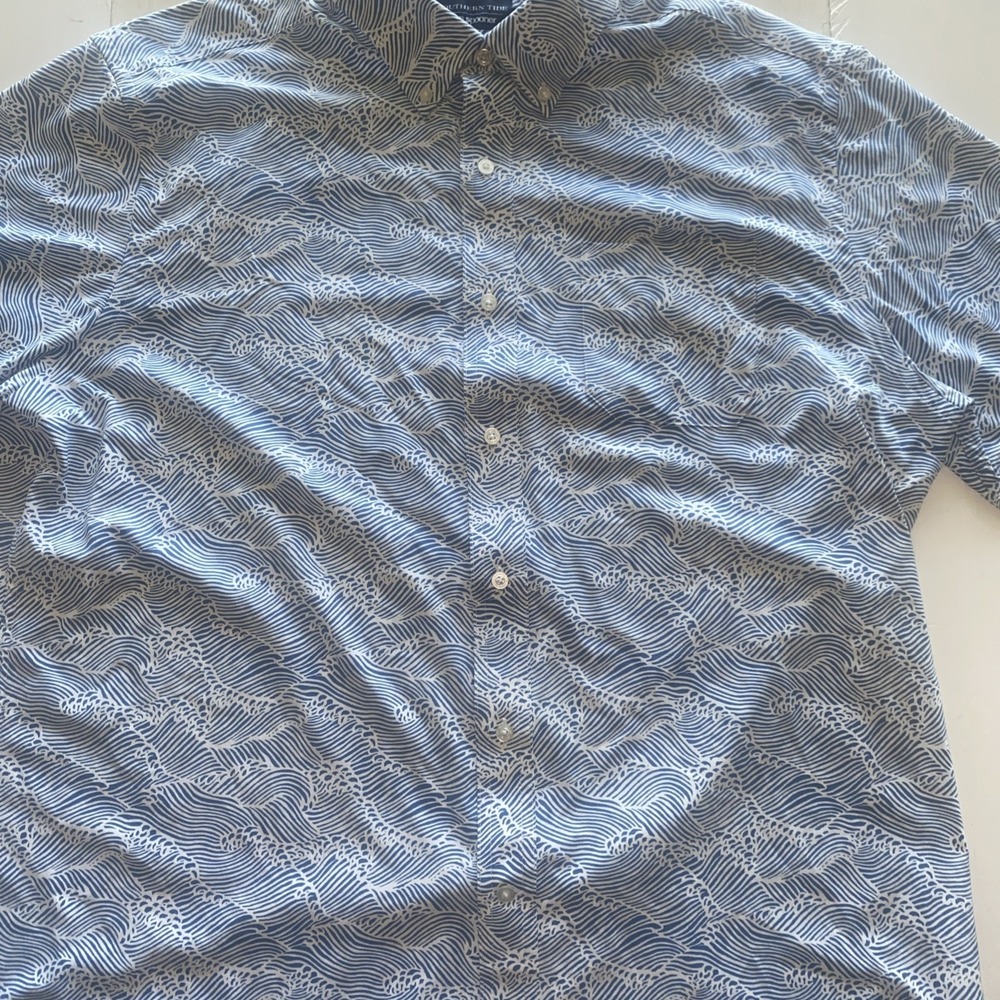 southern tide reyn spooner performance Shirt Blue And White